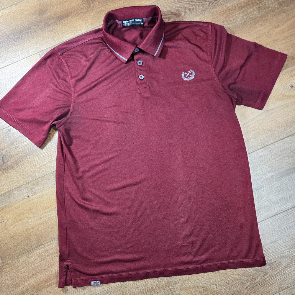 Dixxon Flannel Co Golf Polo Mens L Burgundy Red Performance D Sport Shirt